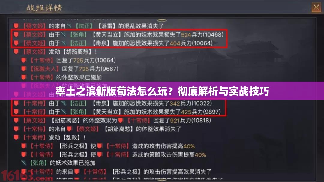 率土之滨新版荀法怎么玩？彻底解析与实战技巧